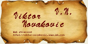 Viktor Novaković vizit kartica